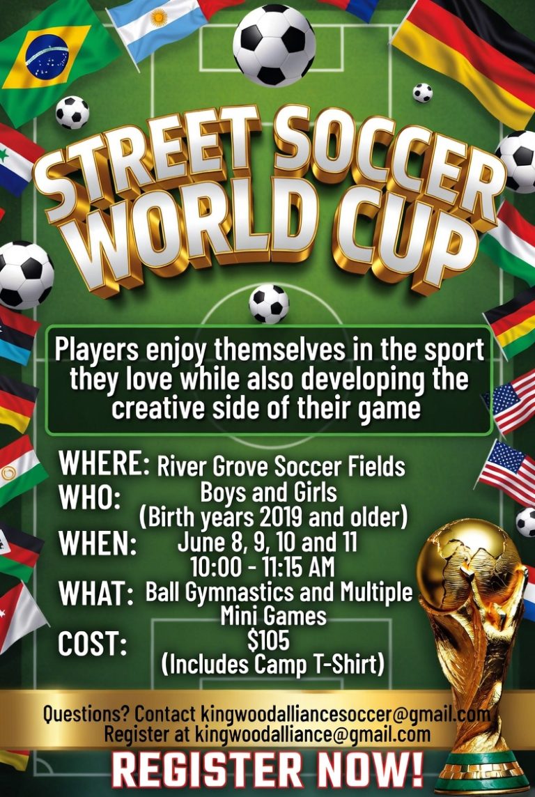 flyer for 2026 street soccer